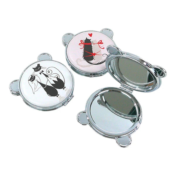 CAT CARTOON COMPACT HAND MIRROR MR1103-10 (12PC)