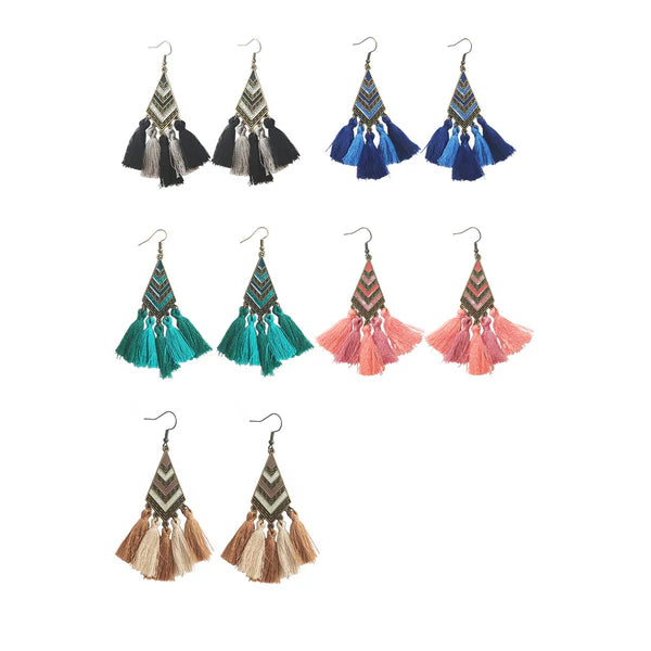 RHOMBUS TASSEL EARRING ER2826-66 (12PC)