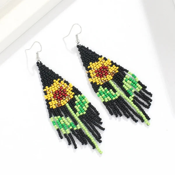 SUNFLOWER BEAD EARRING ER2829-15 (12PC)