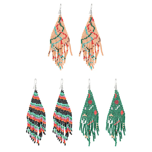 FRINGE CHRISTMAS BEAD EARRING ER2829-24 (12PC)