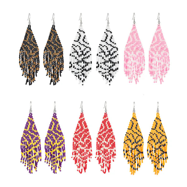 FRINGE BEAD EARRING ER2829-33 (12PC)