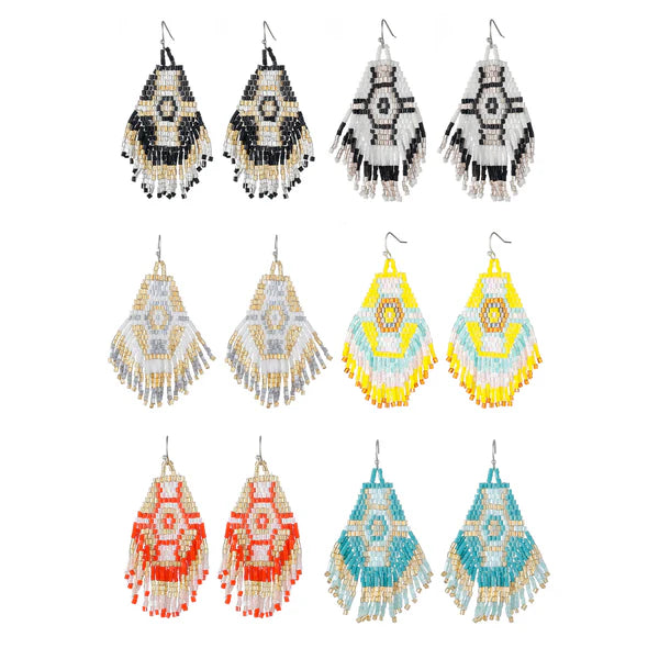 FRINGE BEAD EARRING ER2829-39 (12PC)