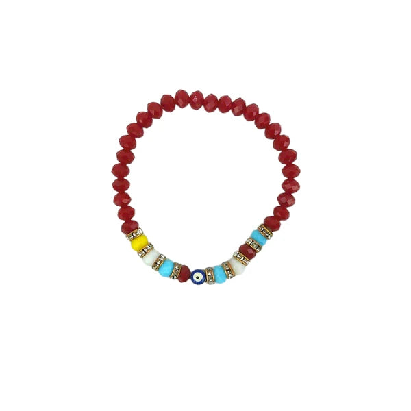 BEAD EVIL EYE BRACELET BR3723-3 (12PC)