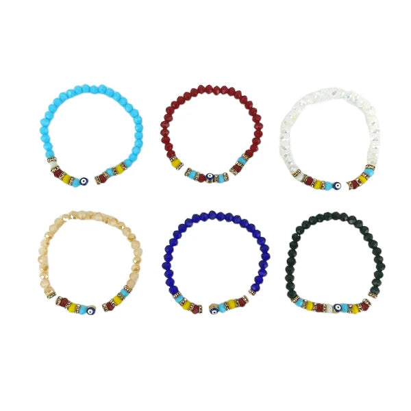 BEAD EVIL EYE BRACELET BR3723-3 (12PC)