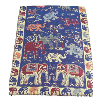 METALLIC PASHMINA ELEPHANT PATTERN GM35 (12PC)