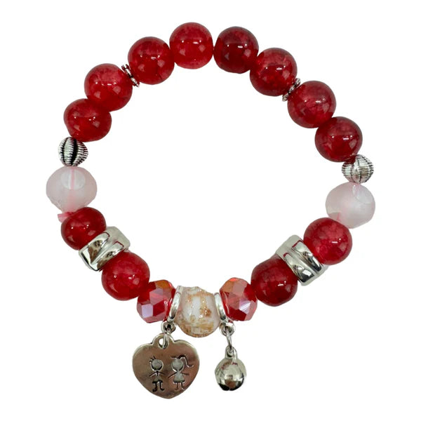 NATURAL STONE CHARM BRACELET BR4225-4 (12PC)