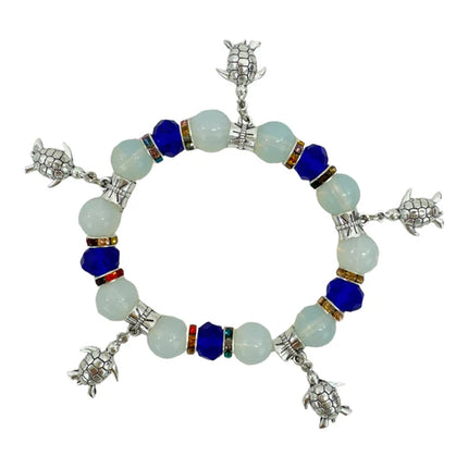 NATURAL STONE MULTI CHARM BRACELET BR4226-1 (12PC)