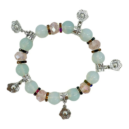 NATURAL STONE MULTI CHARM BRACELET BR4226-1 (12PC)