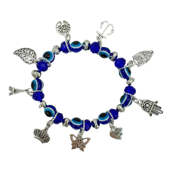 EVIL EYE MULTI CHARM BRACELET BR4226-4 (12PC)