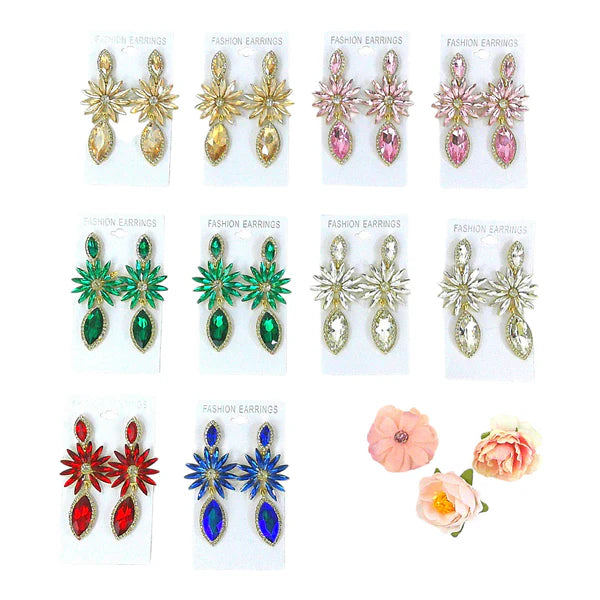 MARQUISE CRYSTAL DROP BRIDAL EARRING ER4312-15 (12PC)