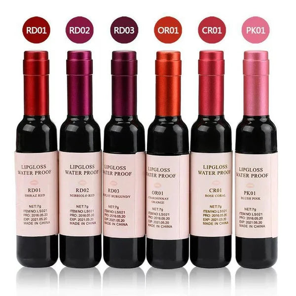 WINE LIP TINT 6 COLORS LB118-1 (24PC)