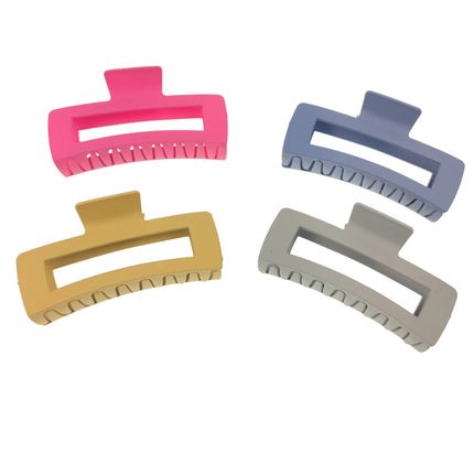 5 INCHES JUMBO SQUARE CLAW CLIP 4 COLOR MIX 31025-26 (12PC)