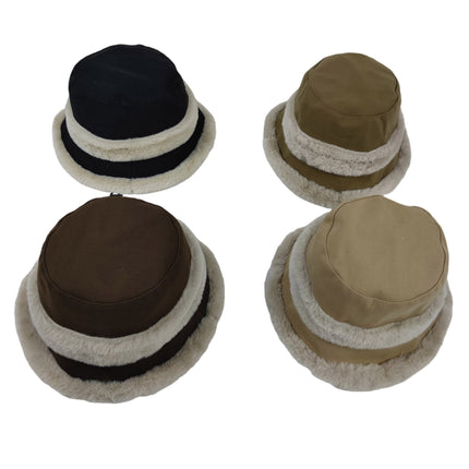 WOMEN'S FUR BUCKET HAT HT3104-5 (12PC)