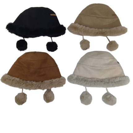 WOMEN'S POM POM BUCKET HAT HT3104-2 (12PC)