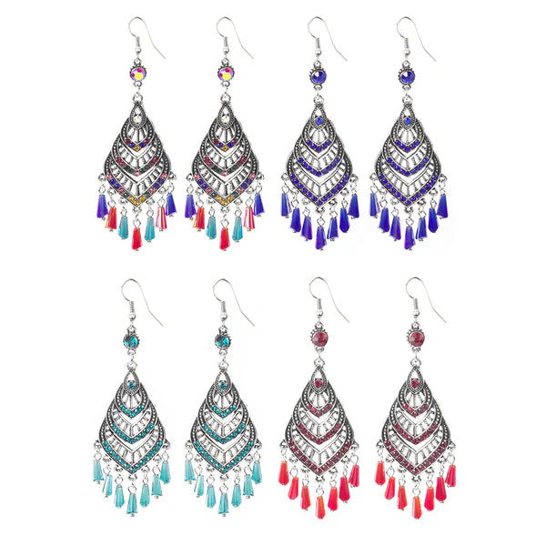 COLOR STONE CHANDELIER EARRING ER904-25