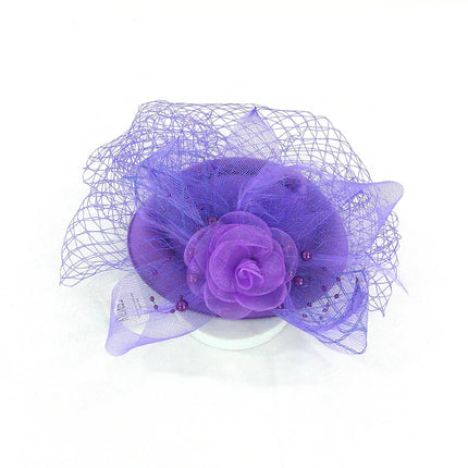 KENTUCKY DERBY & TEA PARTY FLOWER FEATHER HAT FF917 (1PC)