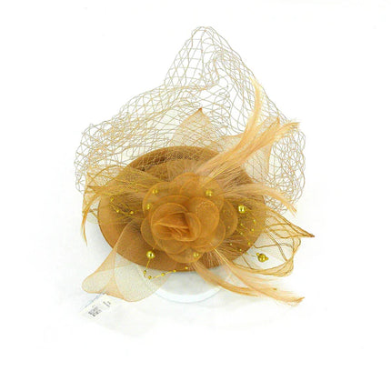 KENTUCKY DERBY & TEA PARTY FLOWER FEATHER HAT FF917 (1PC)