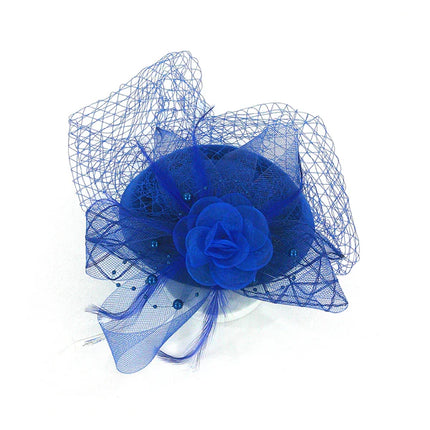 KENTUCKY DERBY & TEA PARTY FLOWER FEATHER HAT FF917 (1PC)