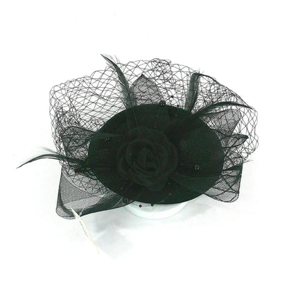 KENTUCKY DERBY & TEA PARTY FLOWER FEATHER HAT FF917 (1PC)