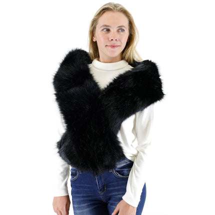 FUR FOX SHAWL NARROW P7240 (3PC)