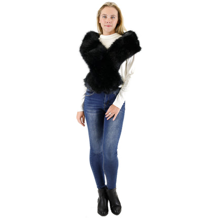 FUR FOX SHAWL NARROW P7240 (3PC)