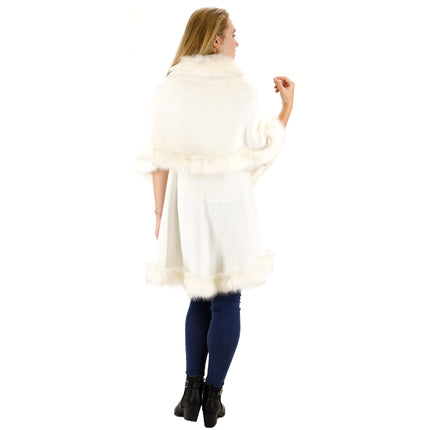 FUR DOUBLE LAYER PONCHO SH920 (6PC)