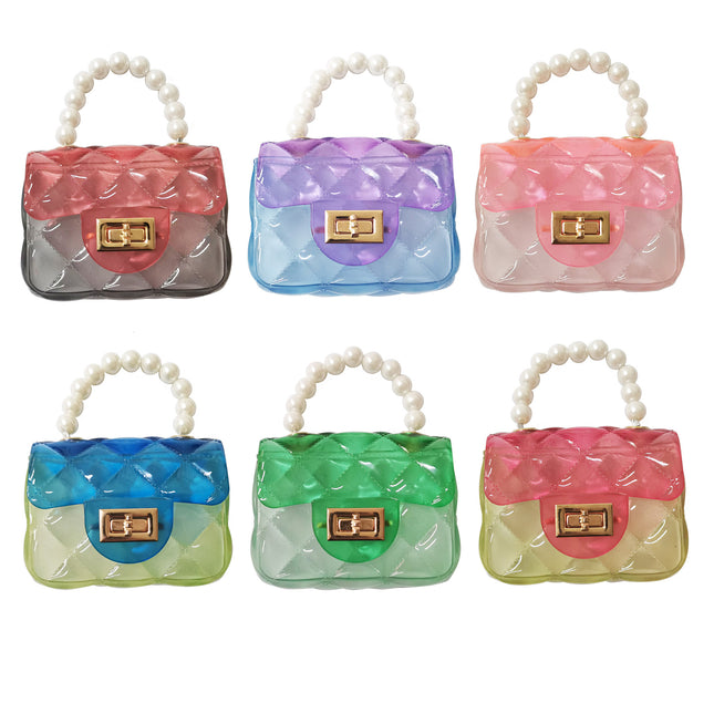 CLEAR OMBRE QUILTED MINI JELLY PURSE BG3113-23 (12PC)