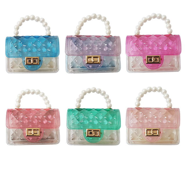 CLEAR QUILTED MINI JELLY PURSE BG3113-62 (12PC)