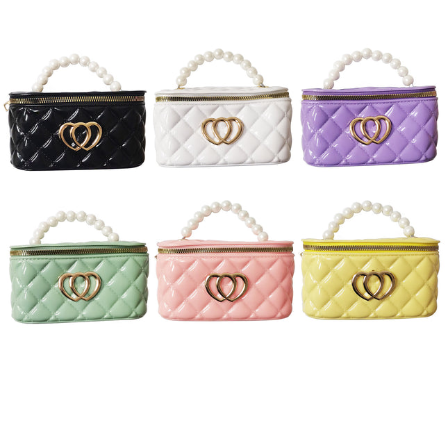 DOUBLE HEART QUILTED JELLY PURSE BG3113-70 (12PC)