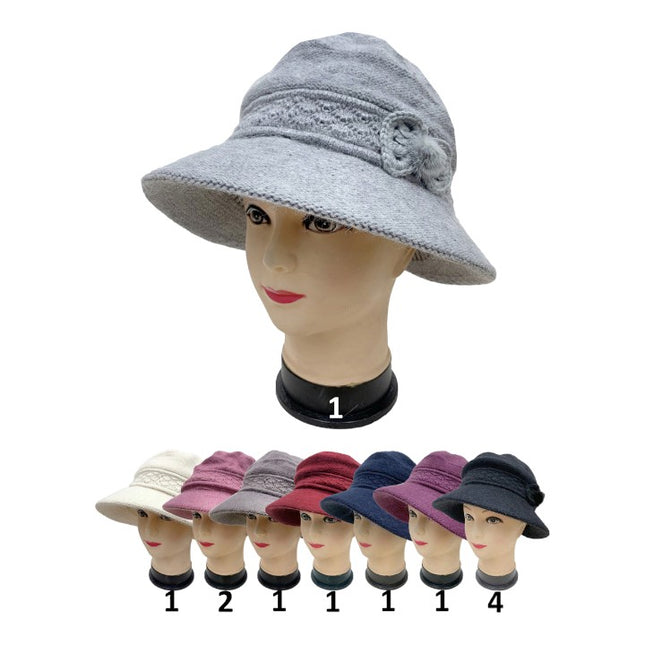 WOMEN'S KNITTED HAT H15-25 (12PC)