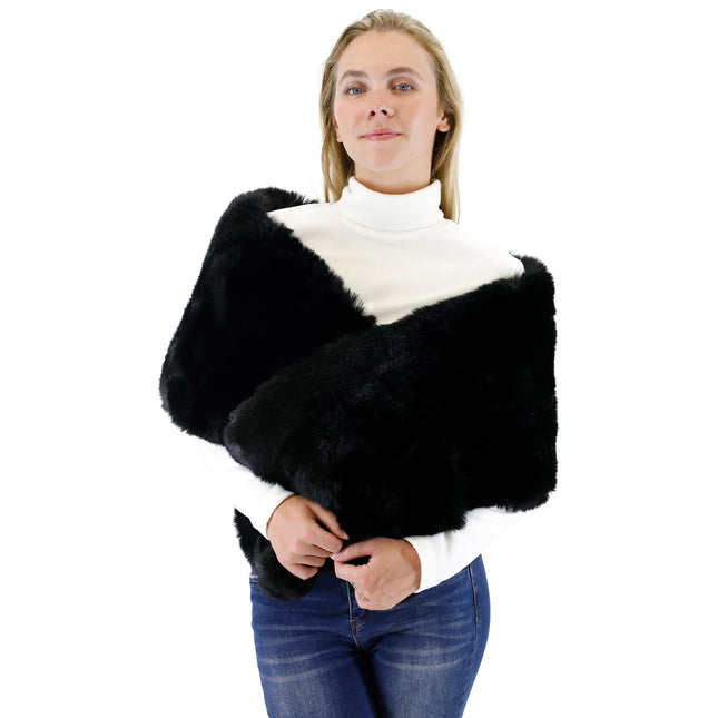 MINK FUR SHAWL WIDE P3735 (3PC)