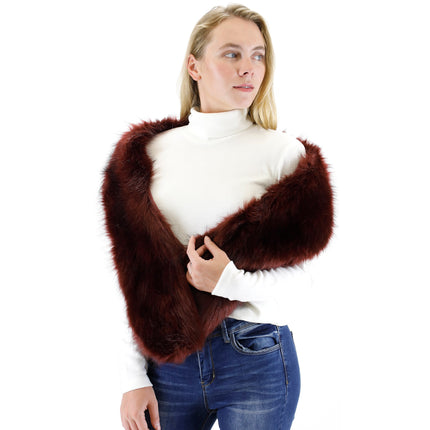 FUR FOX SHAWL NARROW P7240 (3PC)