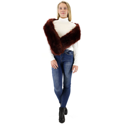 FUR FOX SHAWL NARROW P7240 (3PC)