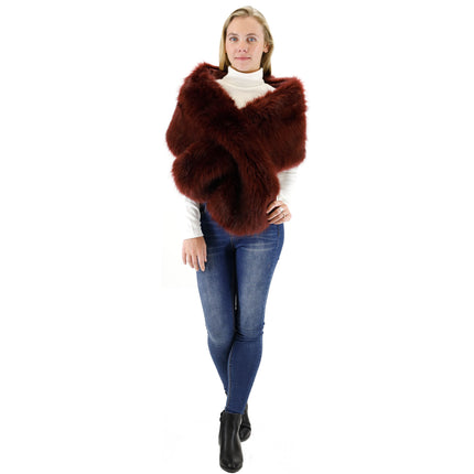 FAUX FUR SHAWL WIDE P373 (3PC)