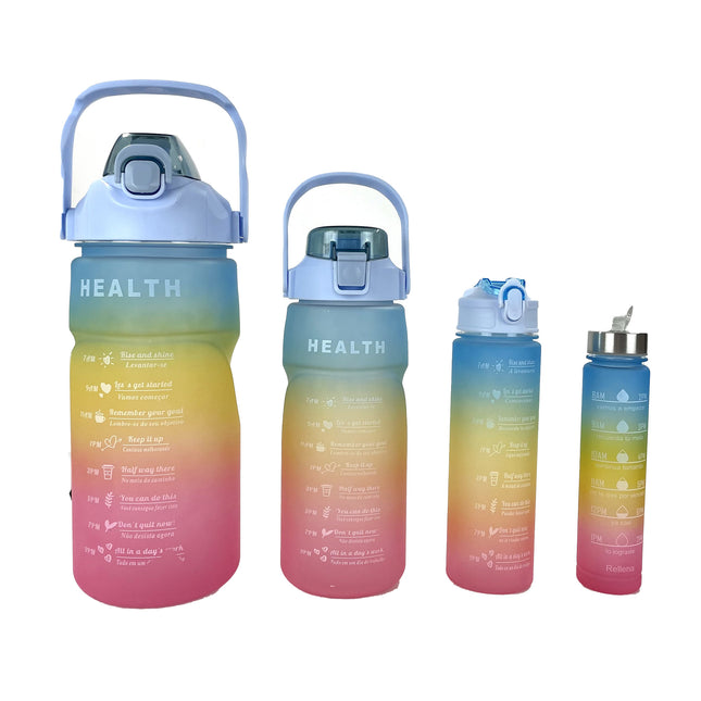 MOTIVATIONAL FITNESS SPORTS WATER BOTTLE 4 STES  CP3630-9 (12SET)