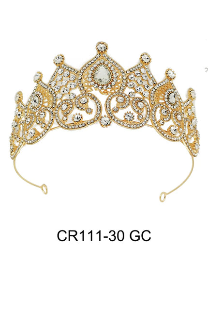 CRYSTAL TIARA CROWN CR111-30 (1PC)