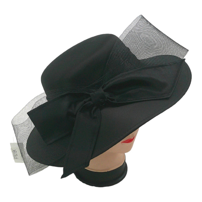 WOMEN'S KENTUCKY CHURCH DERBY SATIN HAT FF921 (1PC)