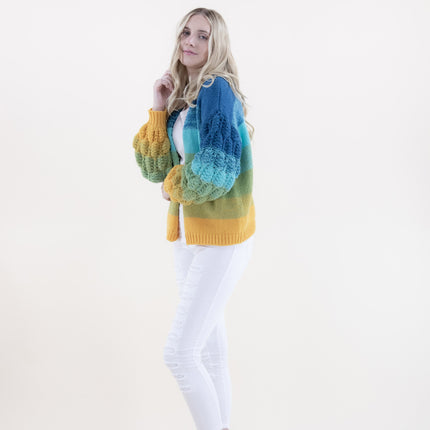 SCALES PATTERN GRADIENT CARDIGAN FP63069 (6PC)