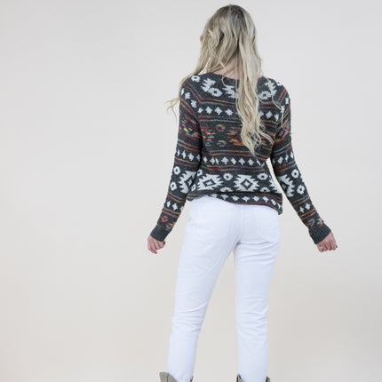 AZTEC PRINT SWEATER FP64046 (6PC)