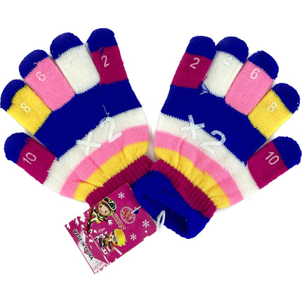 KIDS COUNTING COLORFUL GLOVES GL12 (12PAIR)