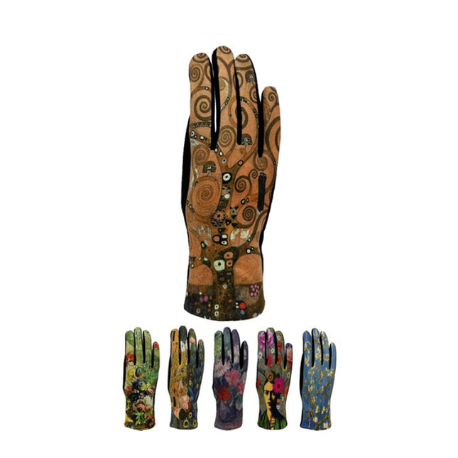 WOMEN'S VAN GOGH PAINTINGS TOUCH SCREEN GLOVES GL186 (12PAIR)