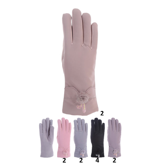 WOMEN'S WINTER TOUCH SCREEN GLOVES GL192(12PAIR)