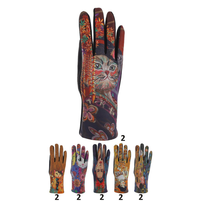 WOMEN'S SILKSCREEN TOUCH SCREEN GLOVES GL203(12PAIR)