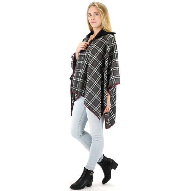 FLANNEL ZIPPER PONCHO TAPN622(6PC)