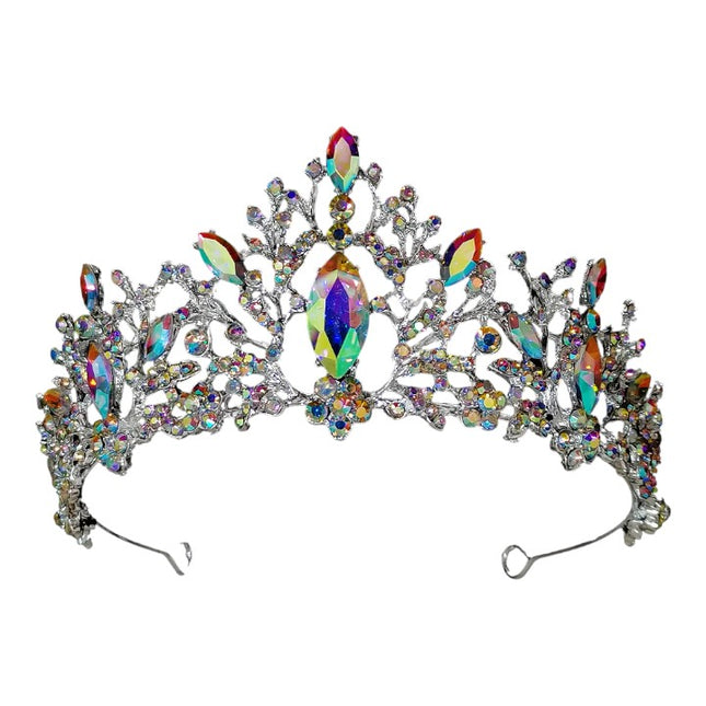 CRYSTAL TIARA CROWN CR1030-34 (1PC)