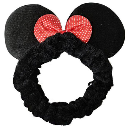 CUTE MOUSE EAR RIBBON SPA HEADWRAP HW3702-14 (12PC)