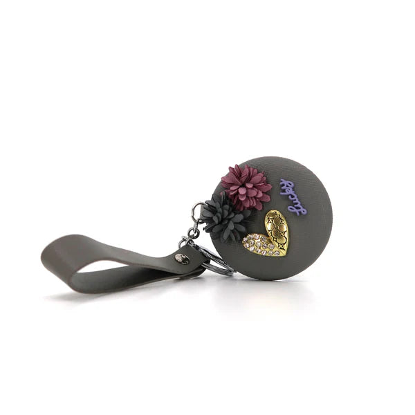 HEART FLOWER DECOR MIRROR KEY CHAIN KC3222-35 (12PC)