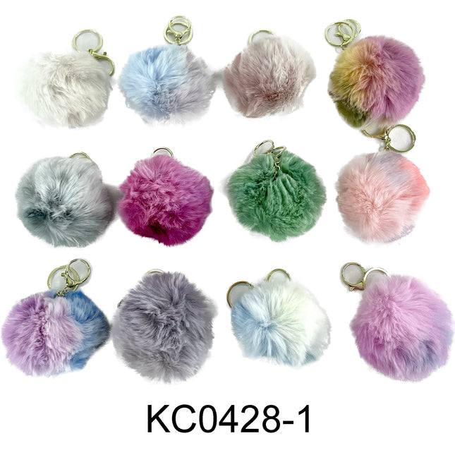 POM POM KEY CHAIN KC0428-1 (12PC)