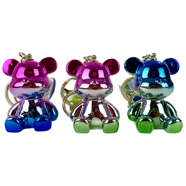 ACRYLIC BEAR FIGURE KEY CHAIN KC0630-4 (12PC)