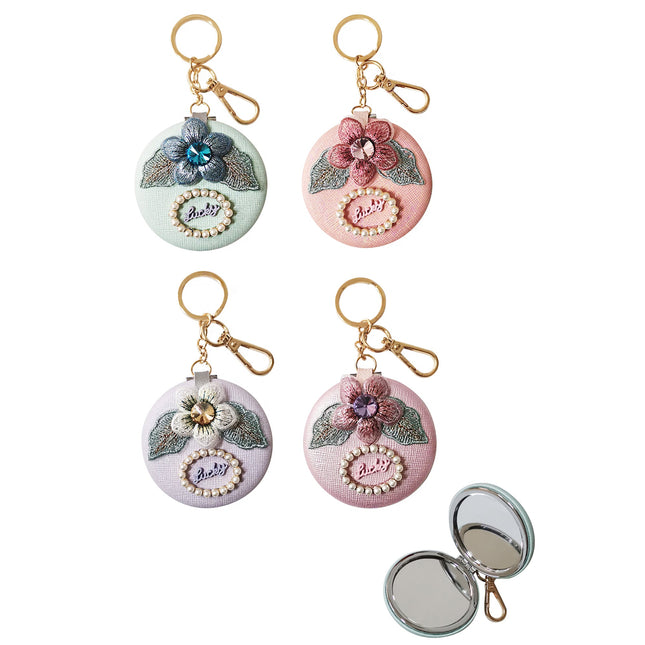 FLOWER DECOR MIRROR KEY CHAIN KC2505-48 (1PC)